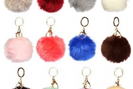 Fur Pom Pom Keychain
