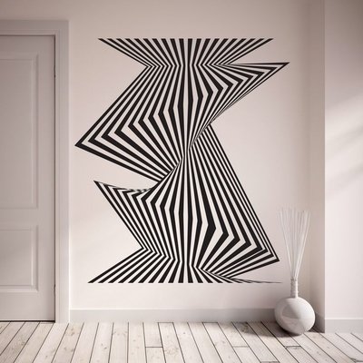 Dark Green Matte Vinyl Geometric Shapes Wall Decal