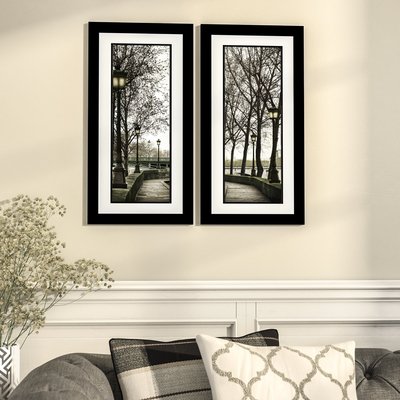 Floral &amp;amp;amp;amp;amp;amp; Botanical Two Piece Framed Photographic Print Set In Black And White