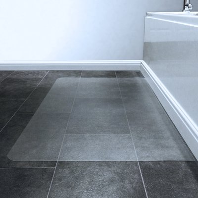 Fresh Mist Anti Microbial Plastic Vinyl Bathroom Contour Mat