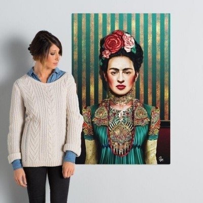 Large People Cotton Graphic Art On Wrapped Canvas