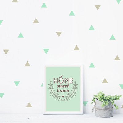 Matte Vinyl Geometric Triangle Wall Decal