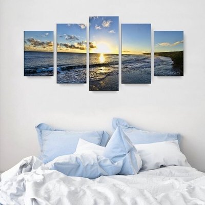 Medium Multi Color Photography Nautical &amp;amp;amp;amp;amp;amp; Beach Five Piece Wrapped Canvas Print Set