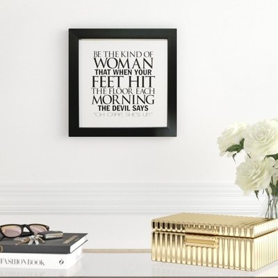 Mini Inspirational Quotes &amp;amp;amp;amp;amp;amp; Sayings Black White Framed Textual Art On Paper