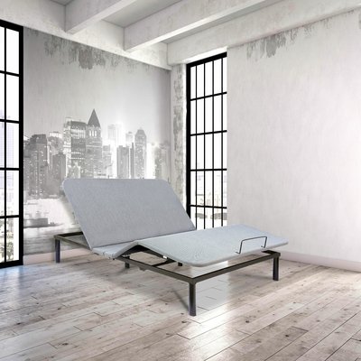 Steel Metal Polyester Blend Wireless Remote Wall Hugger Technology Adjustable Bed Base