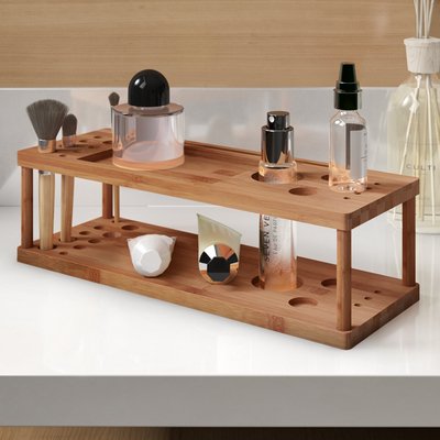 Bamboo Makeup Custom Holder Station