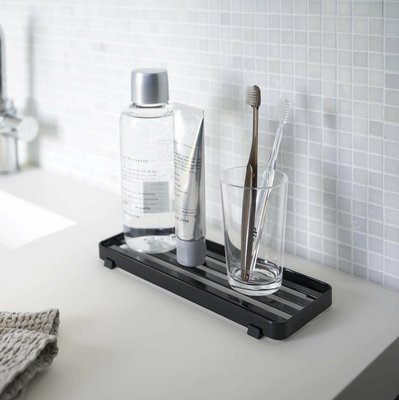 Black Metal Steel Freestanding Tray