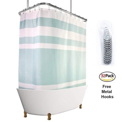 Black Polyester Single Shower Curtain