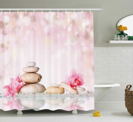 Blush Polyester Single Shower Curtain