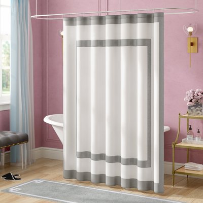Cotton Duck Gray Single Shower Curtain