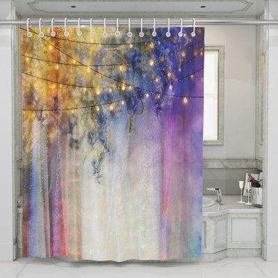 Lavender Polyester Single Shower Curtain