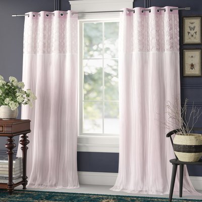 Linen Floral Single Shower Curtain