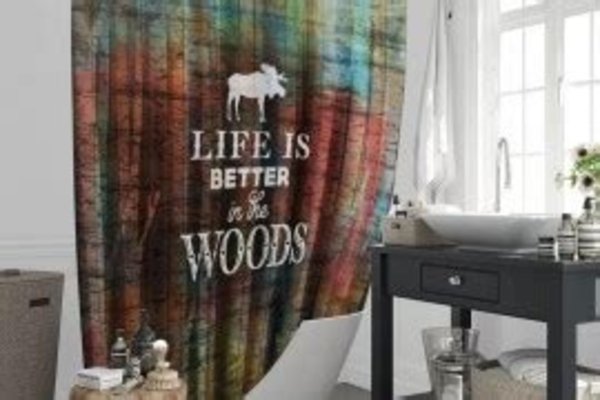 Linen Striped Single Shower Curtain