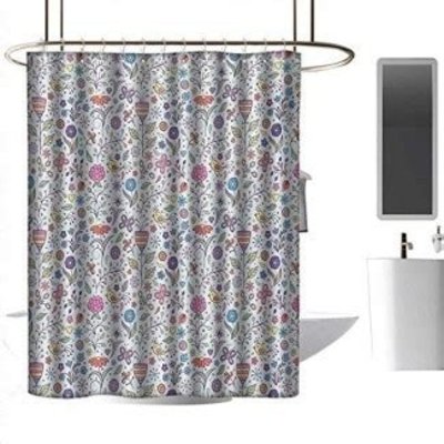 Pink Polyester Shower Curtain Set