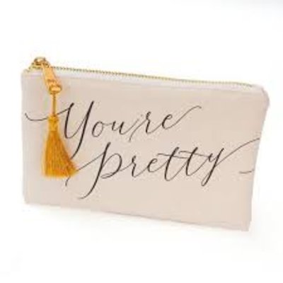 Small Makeup Bag in Cream