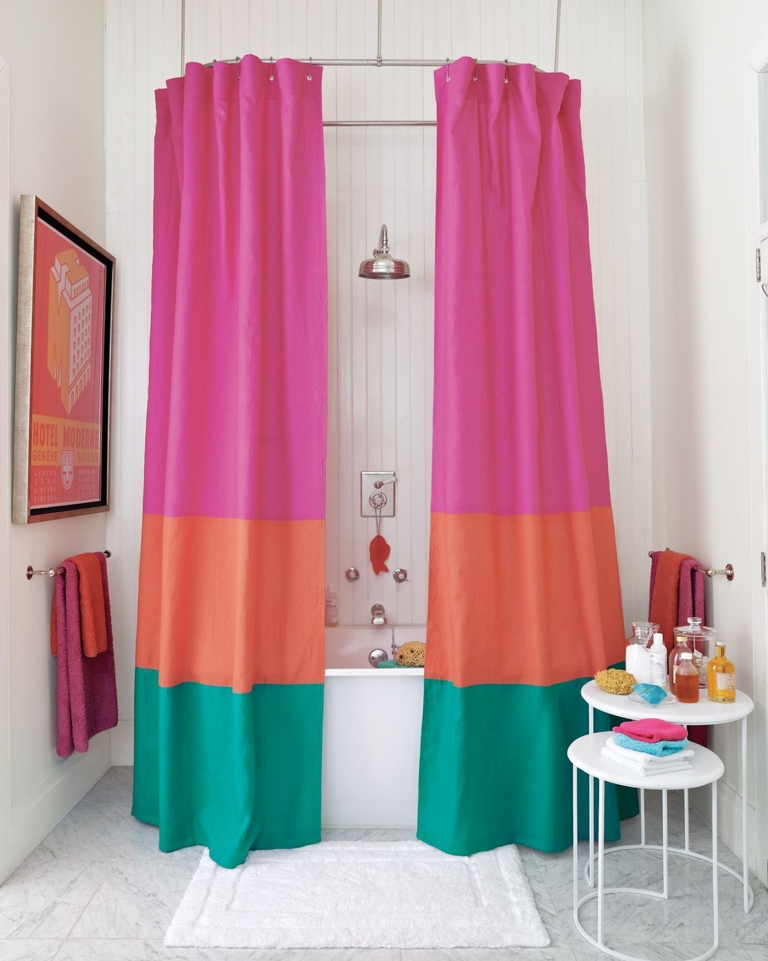 Color blocked curtains