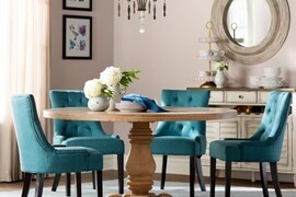6 beautiful ways to decorate with turquoise dining chairs